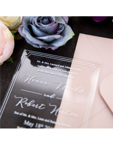 Faire-Part Mariage en plexiglas blanc... Faire-Part Mariage en plexiglas blanc...