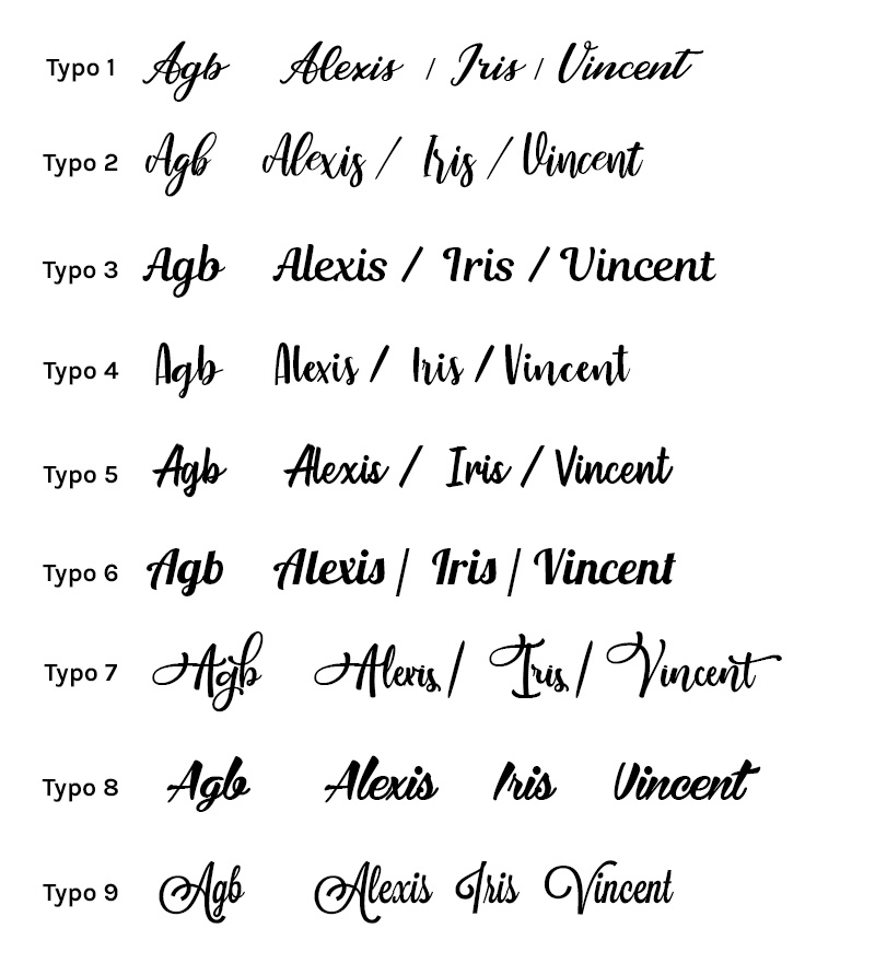 Typographie découpe bois